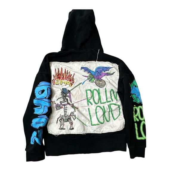 Rolling Loud B2Ss Urban Outfitters Rare Mens Small Space Robot Hoodie - Picture 7 of 7